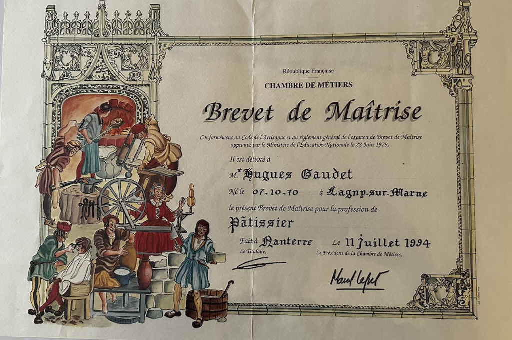 photo du brevet de maitrise de hugues Gaudet
